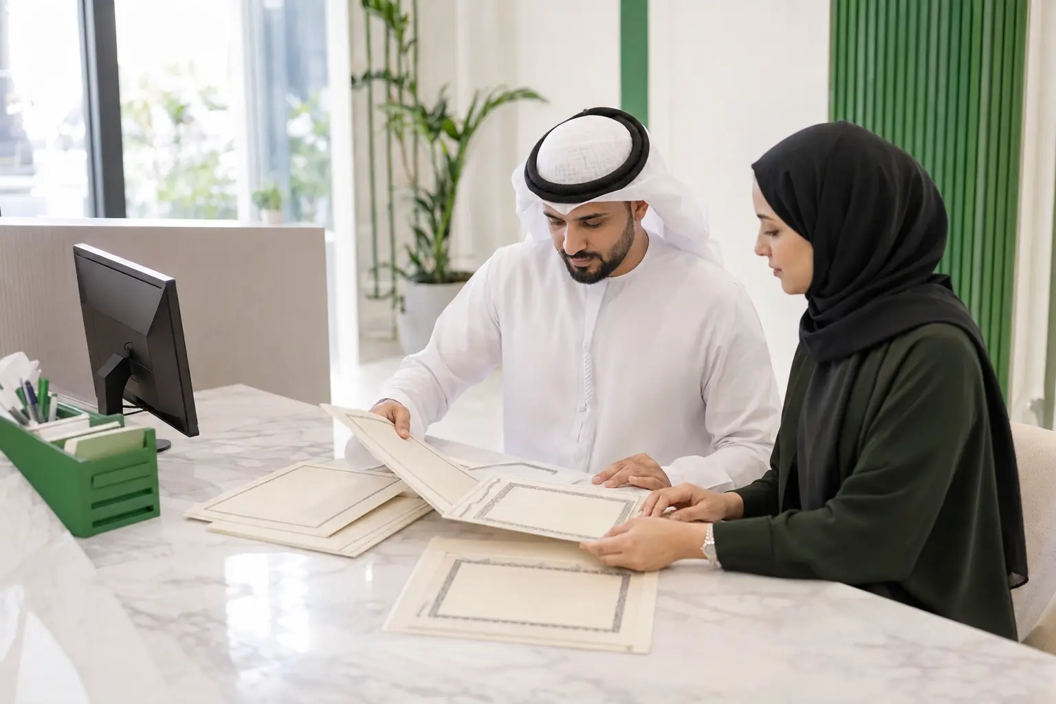 متعامل إماراتي وموظفة دعم يرتبان شهادات للتصديق